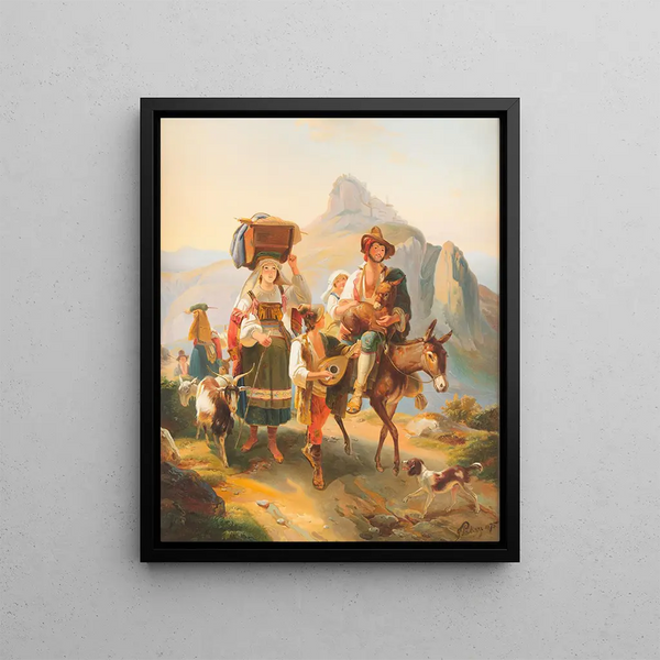 Giuseppe Palizzi - Shepherd family in the Abruzzo.webp