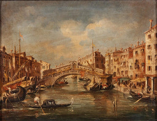 Venedig, die Rialto-Brücke - Giuseppe Ponga — Ansicht des Kunstwerks