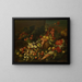 Natur stillleben mit Obstkorb vor einer Wand - Giuseppe Ruoppolo — gerahmtes Bild an der Wand