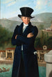 Portrait des Seefahrers Paolo Preinitsch Rosegg 1762-1840 im Hafen von Triest - Giuseppe Tominz — Ansicht des Kunstwerks