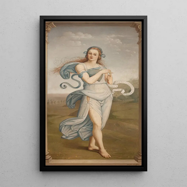 Thalie, Muse der Komödie - Godfried Guffens — gerahmtes Bild an der Wand