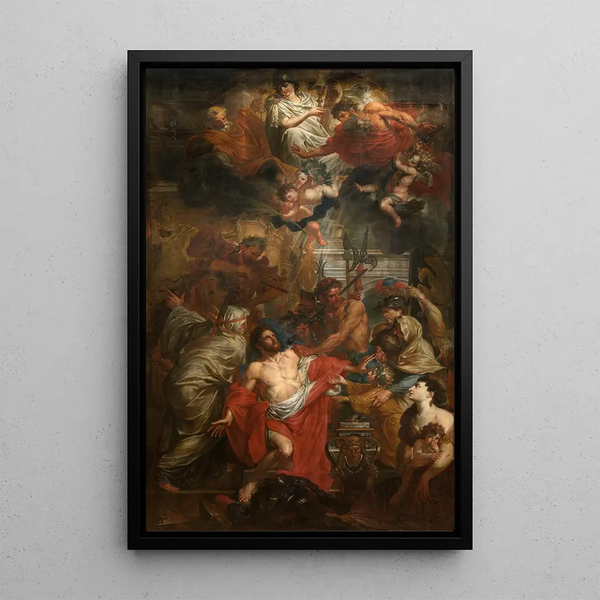 Der Martyrium des heiligen Georg - Godfried Maes — gerahmtes Bild an der Wand