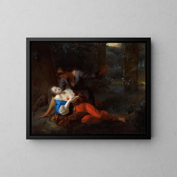 Céphale und Procris - Godfried Schalcken — gerahmtes Bild an der Wand