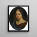 Portrait einer Mädchen - Godfried Schalcken — gerahmtes Bild an der Wand