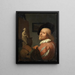 Portrait eines Künstlers in seinem Atelier - Godfried Schalcken — gerahmtes Bild an der Wand