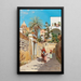 Eine Sommerallee in Capri - Goffredo Sinibaldi Paolucci — gerahmtes Bild an der Wand