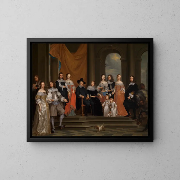 Familienporträt - Gonzales Coques — gerahmtes Bild an der Wand
