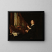 Portrait eines Mannes mit einer Zither - Gonzales Coques — gerahmtes Bild an der Wand
