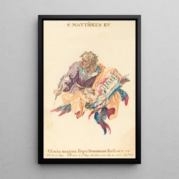 Matthäus der Evangelist - Gottfried Bernhard Götz — gerahmtes Bild an der Wand