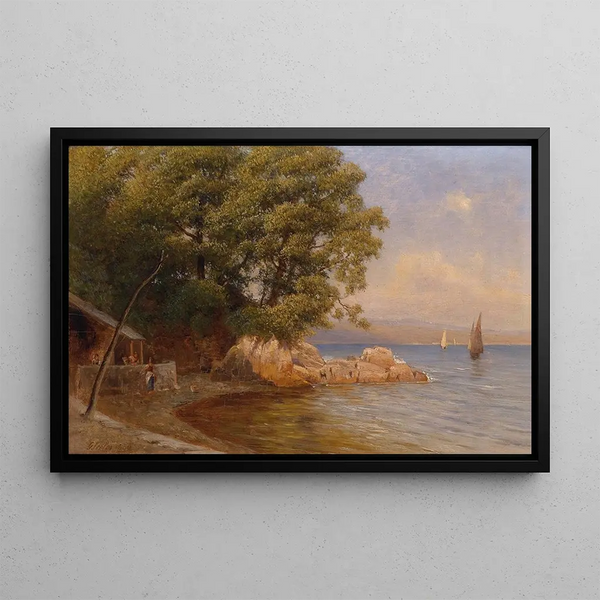 an der Küste - Gottfried Seelos — gerahmtes Bild an der Wand