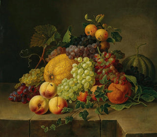Ein großes Stillleben mit dekorativen Früchten - Gottfried Wilhelm Völcker — Ansicht des Kunstwerks