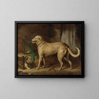 Der Jagdhund - Gourlay Steell — gerahmtes Bild an der Wand