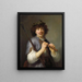 Rembrandt Gemälde eines Hirten mit Stock und Flöte - Govert Flinck — gerahmtes Bild an der Wand