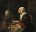 Grâce avant dîner, un vieil couple assis à une table - Abraham Van Dijck — Ansicht des Kunstwerks