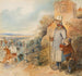 Großvater und sein Enkel beobachten Erzherzog Karl von Österreich-Teschen in Generaluniform nach der siegreichen Schlacht bei Aspern - Friedrich Johann Treml — Ansicht des Kunstwerks