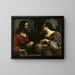 Der Christus und die Samariterin - Guercino — gerahmtes Bild an der Wand