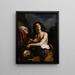 David mit dem Kopf Goliaths - Guercino — gerahmtes Bild an der Wand