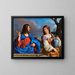 Jesus und die Samariterin am Brunnen - Guercino — gerahmtes Bild an der Wand