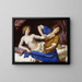 Joseph und die Frau des Potiphar - Guercino — gerahmtes Bild an der Wand