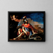 Mars mit Cupido - Guercino — gerahmtes Bild an der Wand