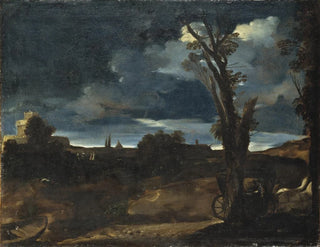 Landschaft bei Mondschein - Guercino — Ansicht des Kunstwerks
