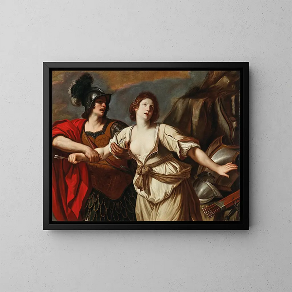 Rinaldo und Armida - Guercino — gerahmtes Bild an der Wand