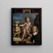 Selbstporträt vor einem Gemälde von Amor Fedele - Guercino — gerahmtes Bild an der Wand