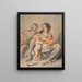 Die Heilige Familie - Guercino — gerahmtes Bild an der Wand