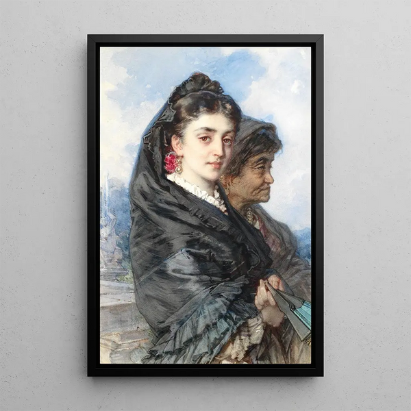 La chaperonne - Guido Bach — gerahmtes Bild an der Wand