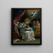 Die Jungfrau beim Nähen begleitet von vier Engeln genannt Die Näherin - Guido Reni — gerahmtes Bild an der Wand