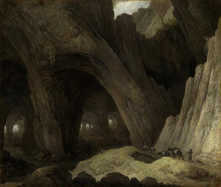 Guillam Dubois - Felsenhhle mit Maultiertreibern.webp