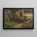 Schweine auf einem Bauernhof - Guillaume Anne van der Brugghen — gerahmtes Bild an der Wand