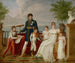 Portrait de Joachim Murat, sa femme Caroline Bonaparte et leur famille avec vue sur Naples - Guillaume Descamps — Ansicht des Kunstwerks