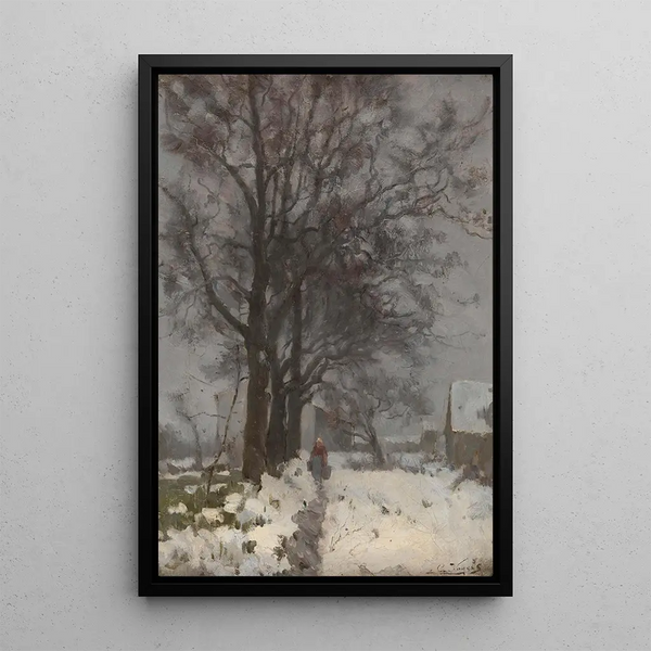 Schneelandschaft - Guillaume Vogels — gerahmtes Bild an der Wand