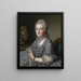 Portrait einer Dame - Guillaume Voiriot — gerahmtes Bild an der Wand
