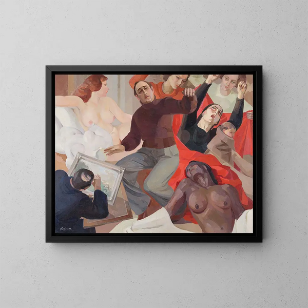 Selbstporträt - Guillermo Laborde — gerahmtes Bild an der Wand