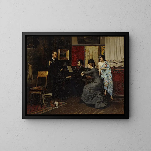 Musik im Atelier - Gunnar Berndtson — gerahmtes Bild an der Wand