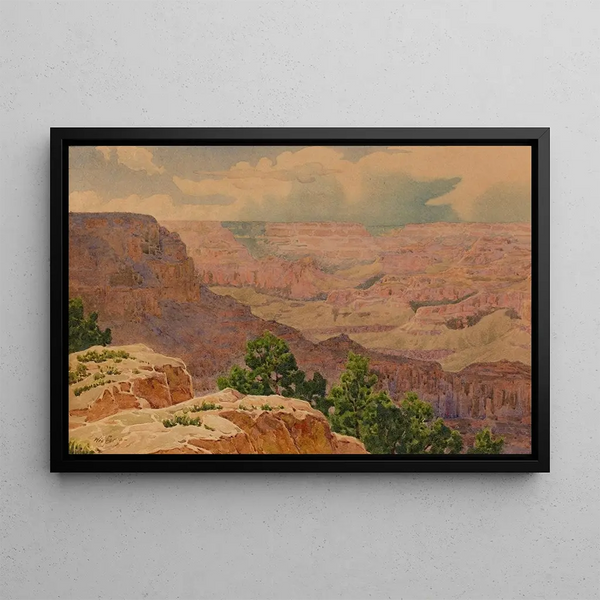 Ansicht des Grand Canyon - Gunnar Mauritz Widforss — gerahmtes Bild an der Wand