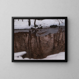 Wasserlauf - Gustaf Fjaestad — gerahmtes Bild an der Wand