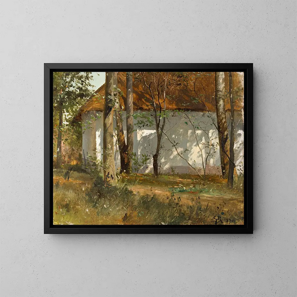 Eine Scheune in Kronetorp, Skåne - Gustaf Rydberg — gerahmtes Bild an der Wand