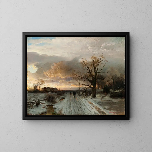 Winterlandschaft - Gustaf Rydberg — gerahmtes Bild an der Wand