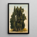 Studie eines Zypressenbaums - Gustaf Wilhelm Palm — gerahmtes Bild an der Wand