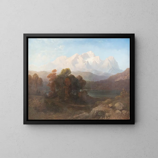 Gustav Adolf Horst - Alpine panorama with mountain lake.webp