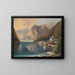 Ansicht von Hallstatt - Gustav Barbarini — gerahmtes Bild an der Wand