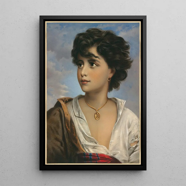 Jungen Fischer Neapolitanisch - Gustav Karl Ludwig Richter — gerahmtes Bild an der Wand