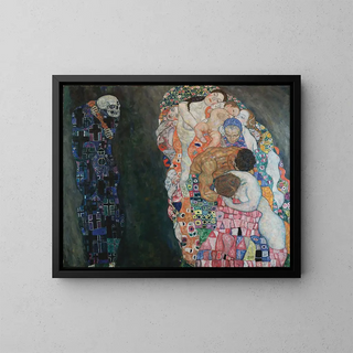 Reproduktion des Gemäldes La Mort et la Vie - Gustav Klimt