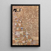 L'Attente - Gustav Klimt — gerahmtes Bild an der Wand
