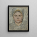 Studie eines Mädchenkopfes von Hana - Gustav Klimt — gerahmtes Bild an der Wand