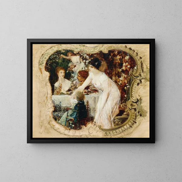 Reproduktion des Gemäldes Studie für das städtische Theater Karlsbad - Gustav Klimt