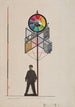 Konzeption für einen Stand am Eingang einer Ausstellung der Arbeiten der Studierenden des Grundkurses des VKhUTEMAS - Gustav Klutsis — Ansicht des Kunstwerks
